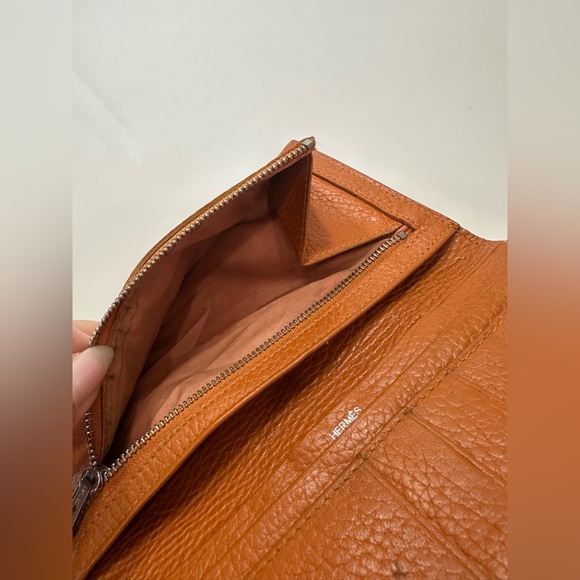 Hermès Bearn Wallet - Wallet with gusset in Madame calfskin -Leather "H" closure - Picture 6 of 12